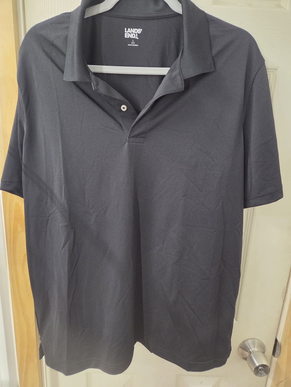 Lands' End Men's Navy-Black Polo Shirt #0139